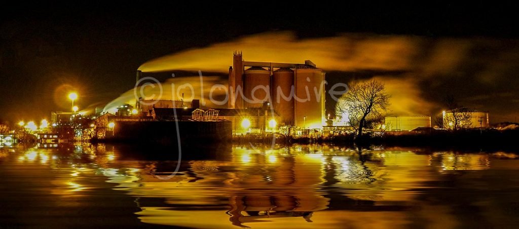 Sugar Beet Factory at Night